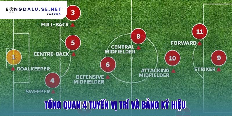 Bảng ký hiệu vị trí giải mã ngôn ngữ chiến thuật sân cỏ